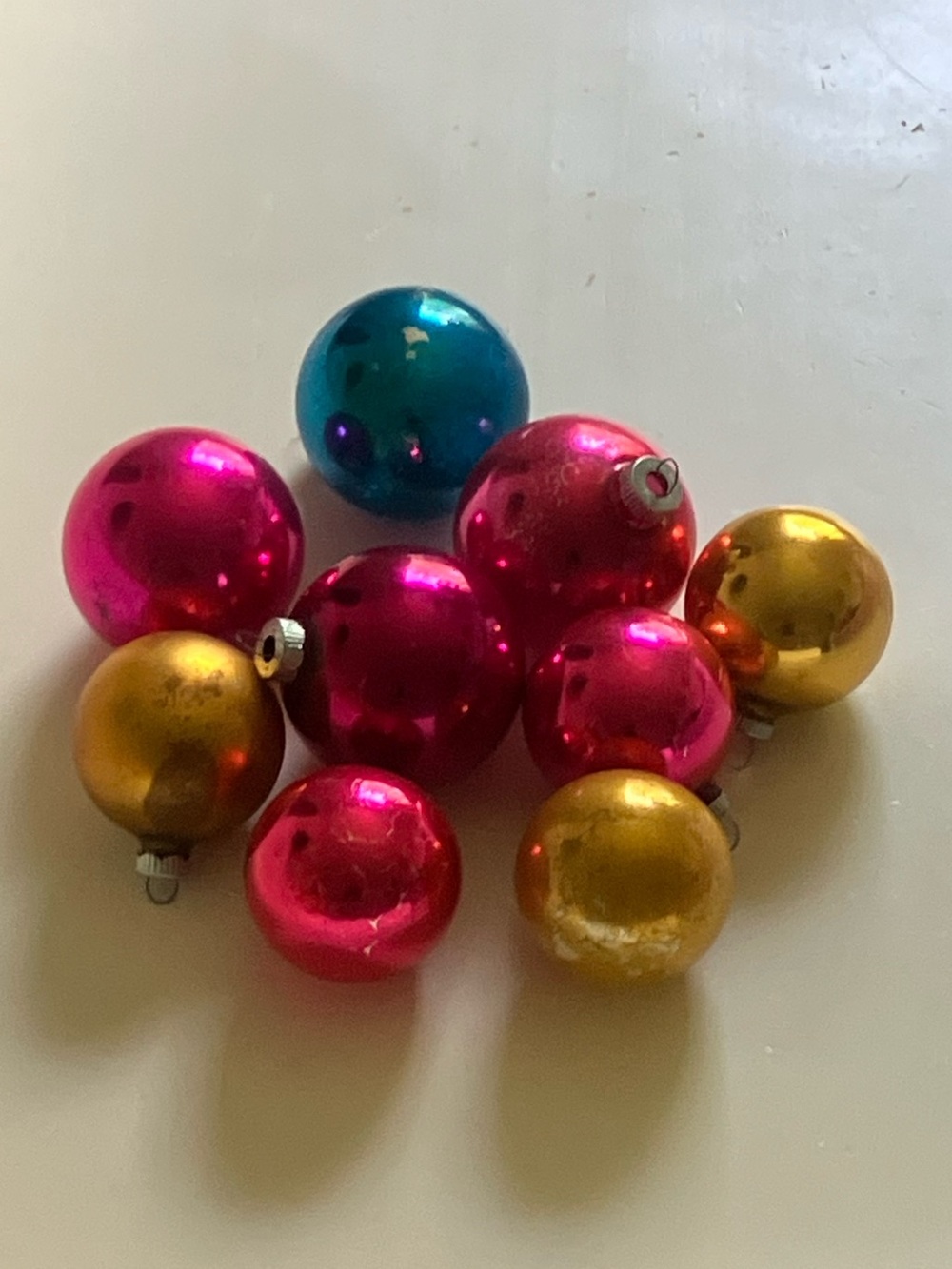 Vintage Shiny Brite Ornaments Bundle of 9